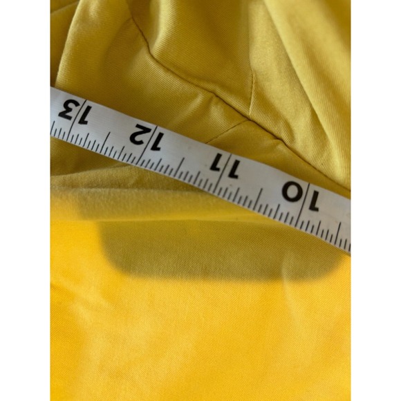 Talbots Capri Perfect Skimmer Pants Women's 16 Yellow Cotton Stretch Zip Fly - Picture 8 of 16